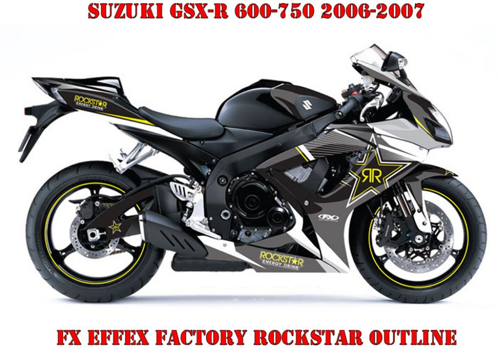 Rockstar Yellow Star für Suzuki GSX-R 600/750 2006-2007